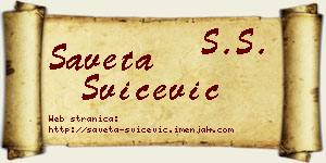 Saveta Svičević vizit kartica